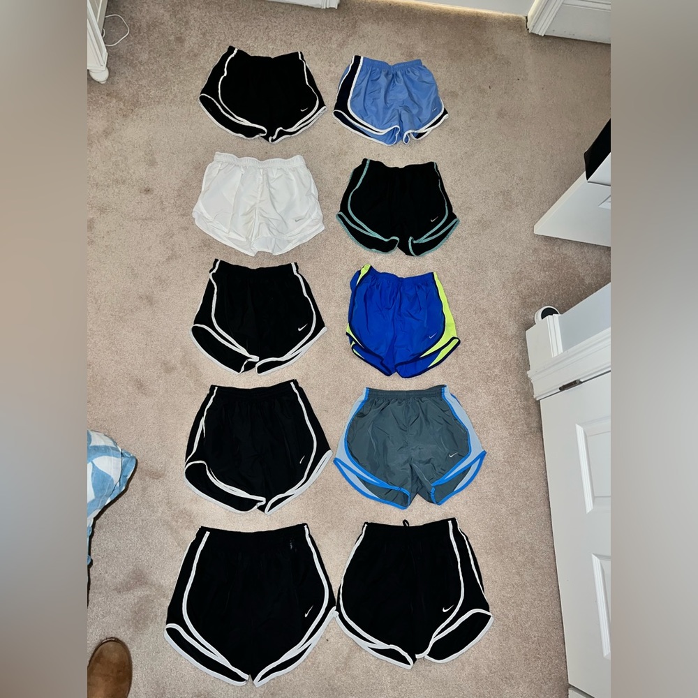 10 Pairs Nike Small Athletic Shorts Various Colors